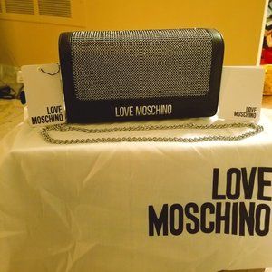 Love Moschino crystal studded handbag